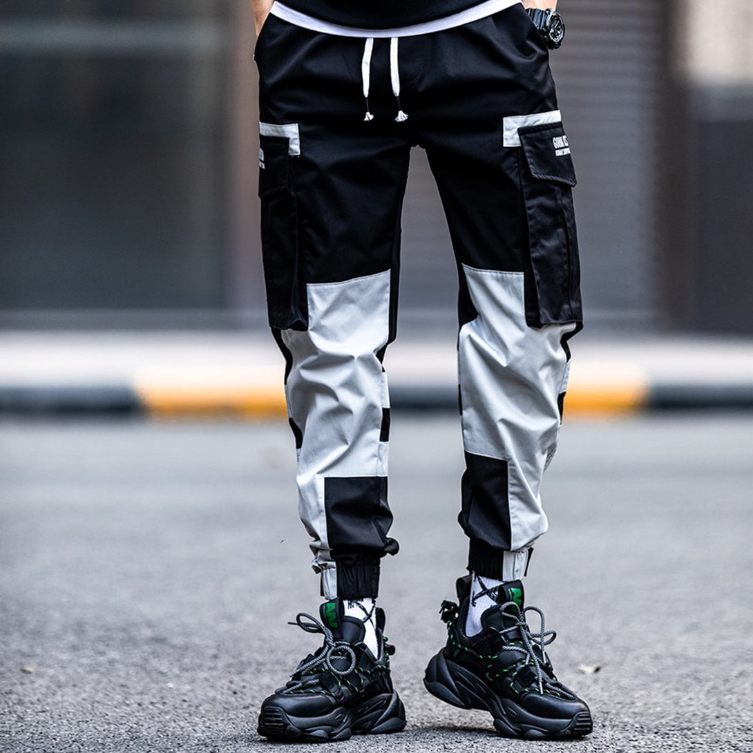 Laixton Men's Techwear Jogger Pants Fashion Hip Hop Casual Outdoor Cargo  Pants Baggy Streetwear Tactical Track Pants Black at  Men's Clothing  store